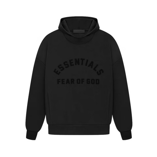 Fear of God Essentials Arch Logo Hoodie Jet Black