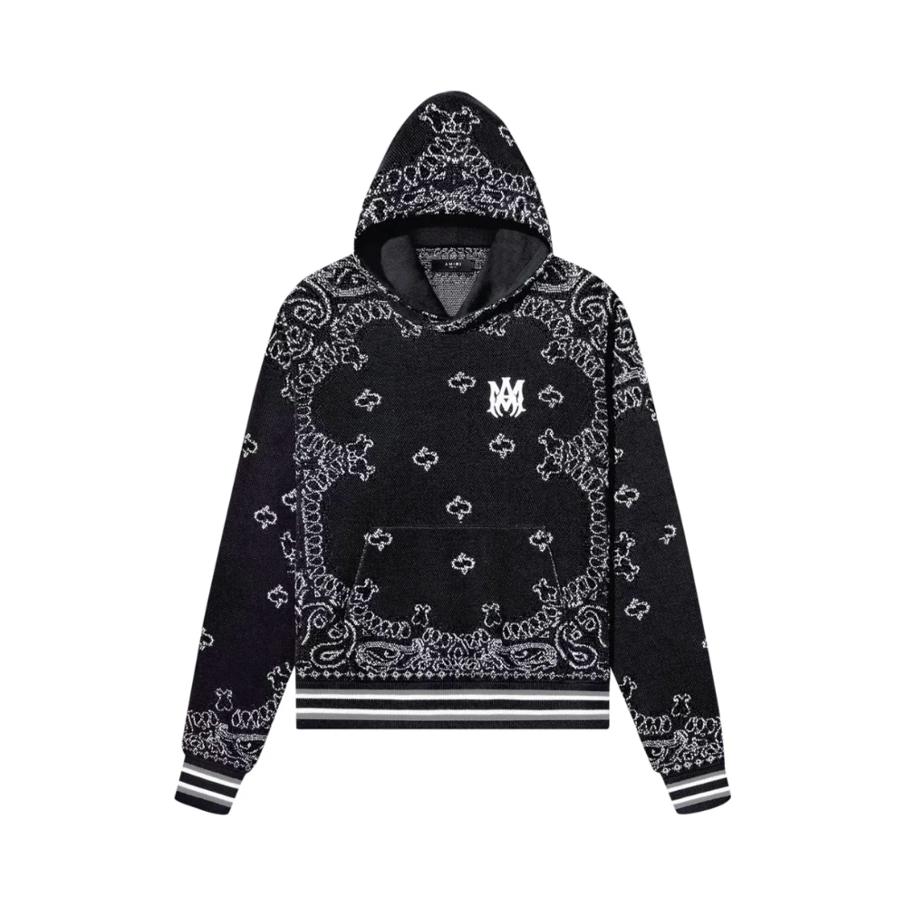 AMIRI Black Bandana B-Ball Hoodie