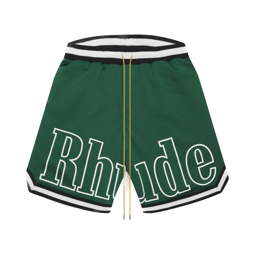Rhude Court Logo Shorts Men's Green
