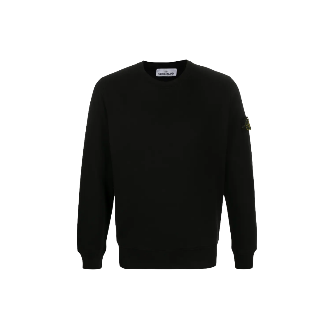 Stone Island Long Sleeve Logo Patch Hoodie SS20 - Black