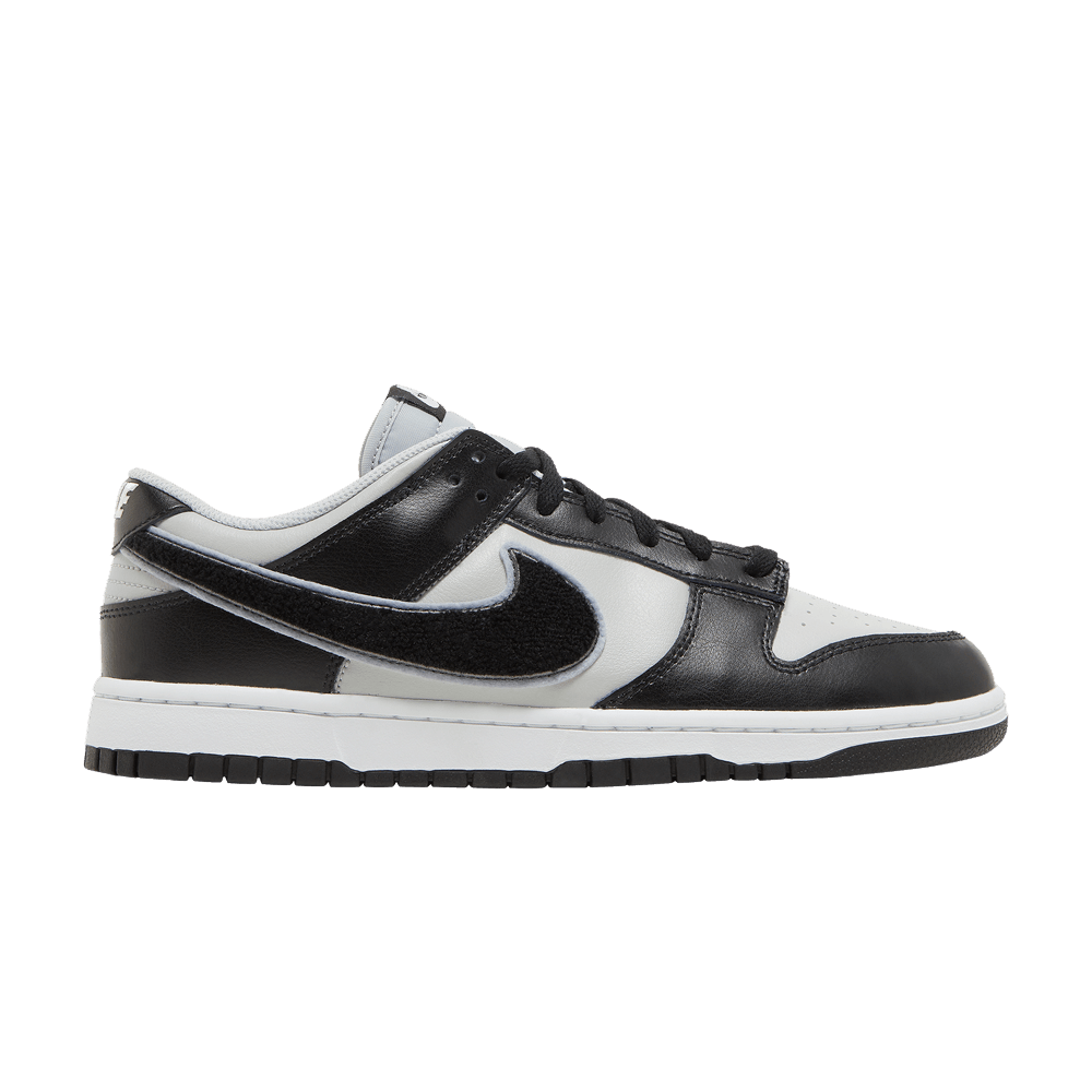 Nike Dunk Low Chenille Swoosh Black Grey COP