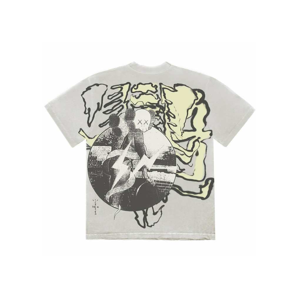 Travis Scott Cactus Jack + Kaws For Fragment Tee Aged Yellow