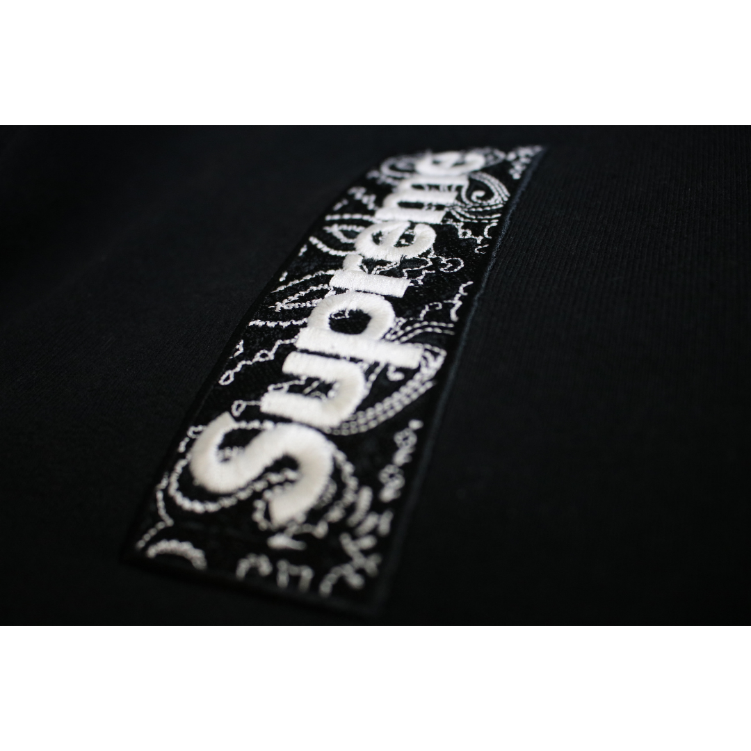 Sweat à Capuche Supreme Bandana Box Logo - Noir