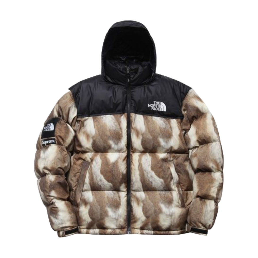 Supreme X The North Face Fur Print Nuptse Bomber