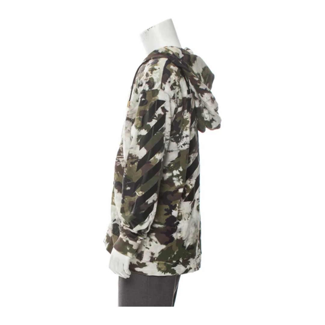 Pull à capuche blanc cassé Bleach Camo