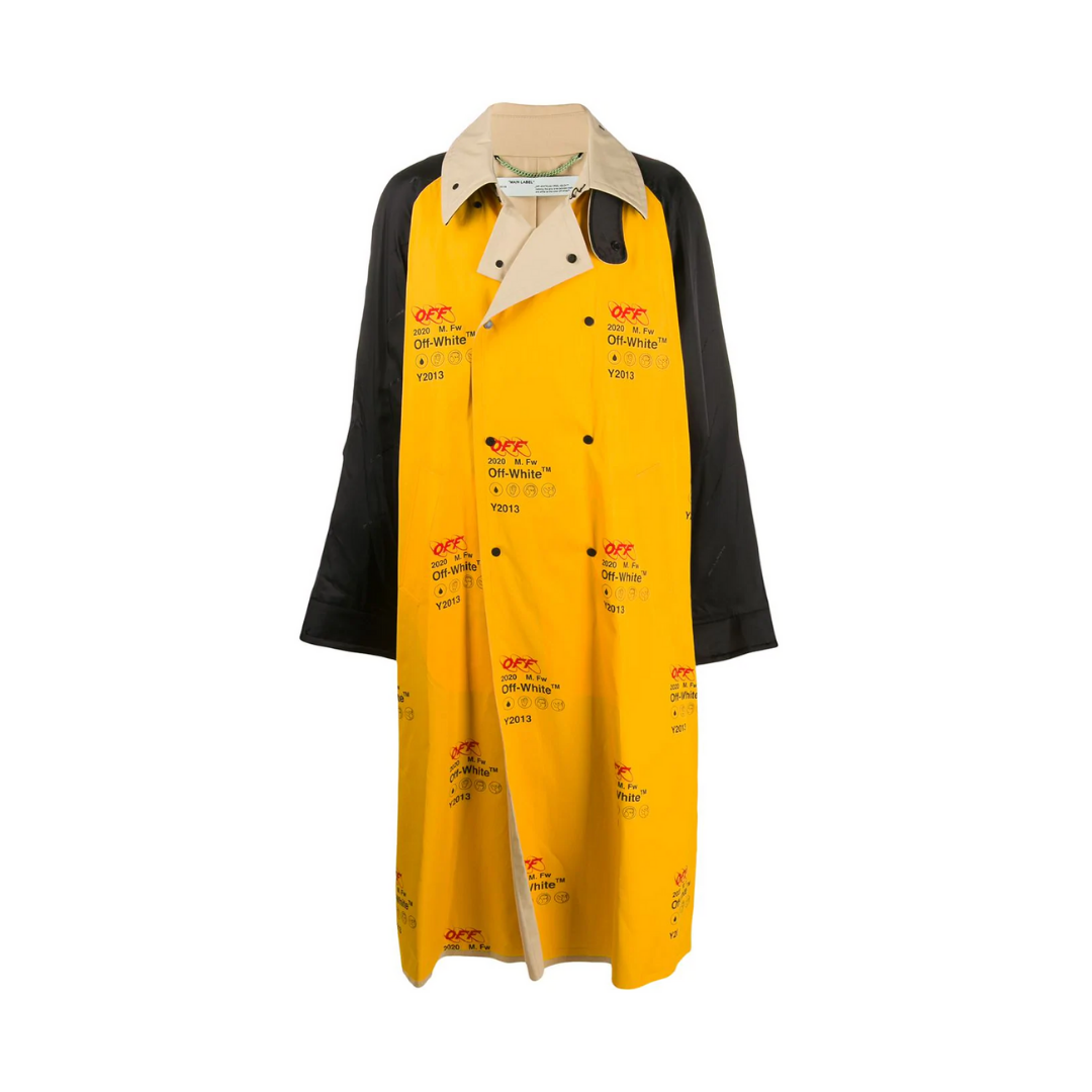 Trench oversize industriel blanc cassé AH19