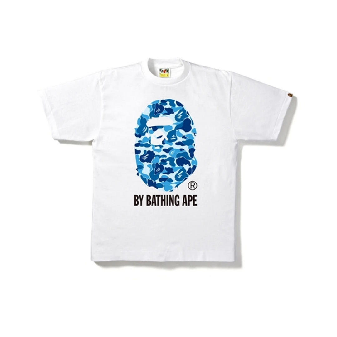 BAPE ABC Camo By Bathing Tee - White/Blue