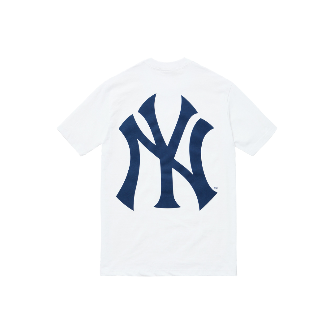 T-shirt Supreme New York Yankees Box Logo - Blanc