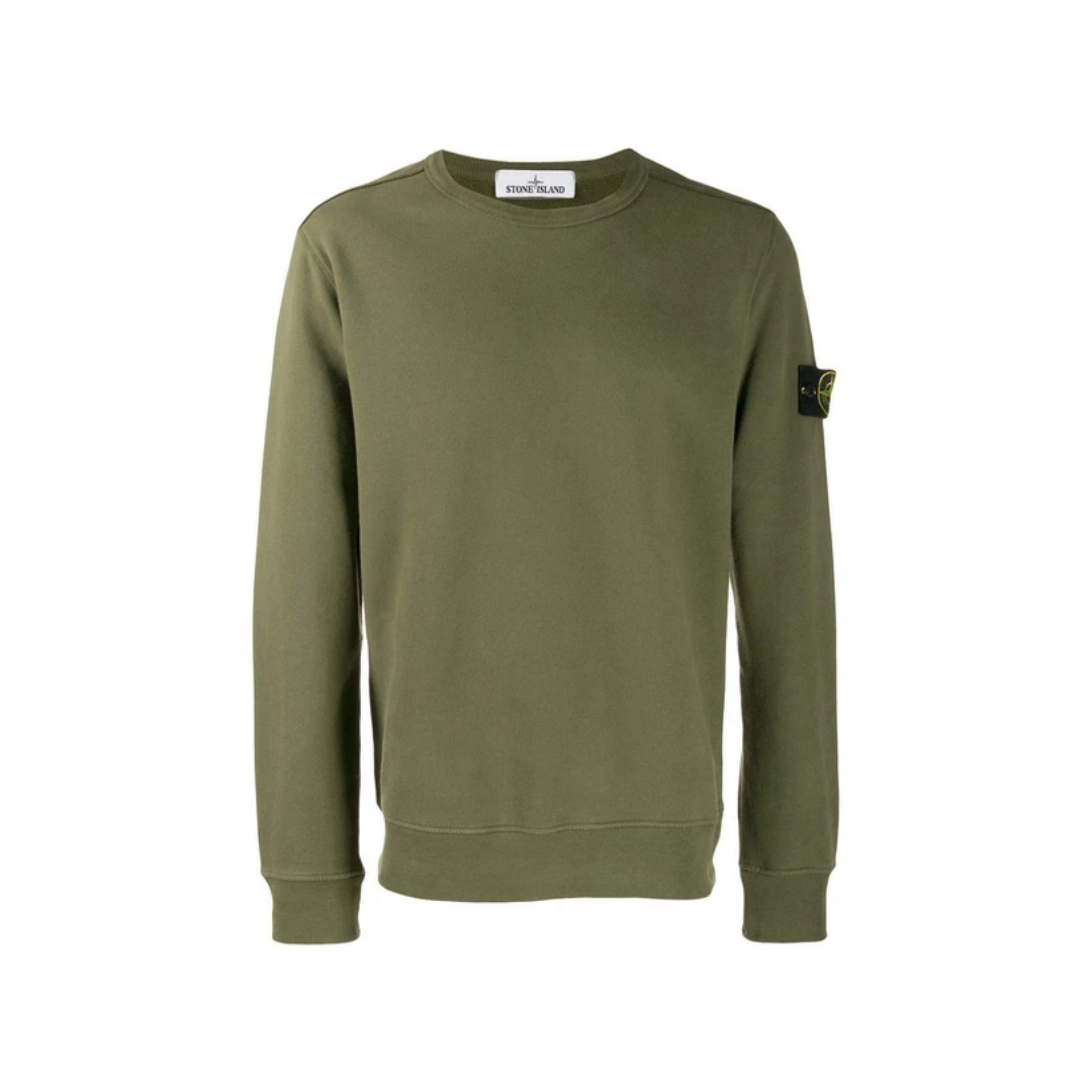 STONE ISLAND Crewneck Sweatshirt - Olive Green