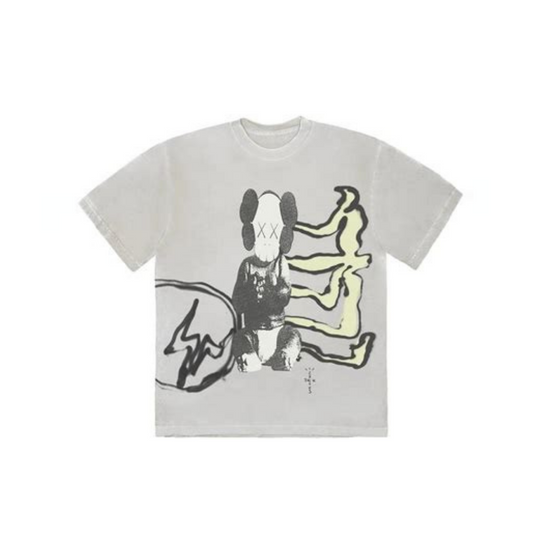 Travis Scott Cactus Jack + Kaws For Fragment Tee Aged Yellow