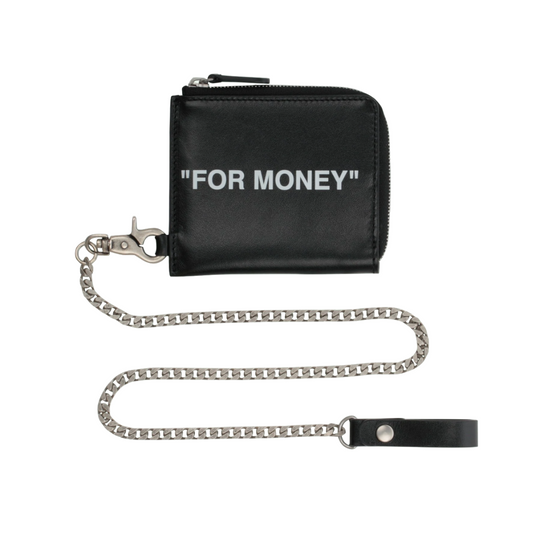 OFF-WHITE Chain Wallet "For Money" - Black