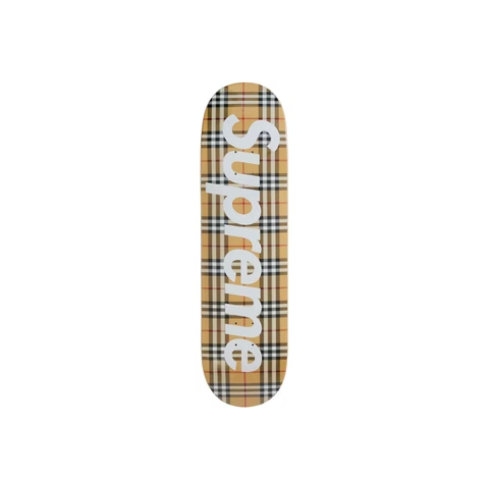 Supreme Burberry Skateboard Deck Beige
