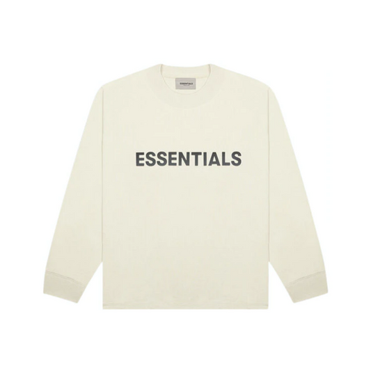 Fear of God Essentials Boxy Long Sleeve T-Shirt Applique Logo Buttercream