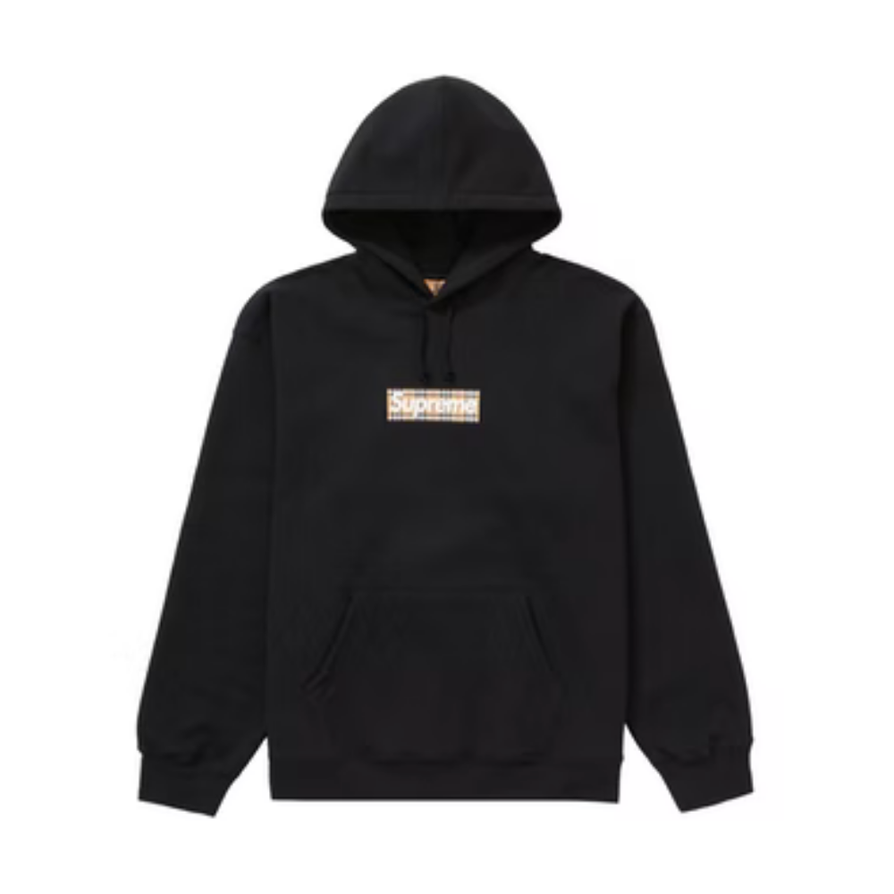 Sweat à Capuche Supreme Burberry Box Logo Noir