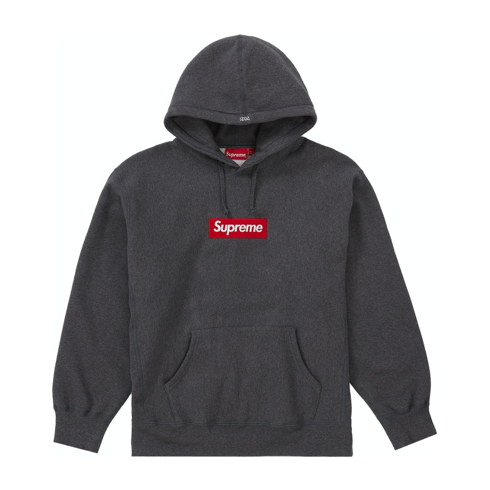 Sweat à capuche Supreme Box Logo (FW21) Anthracite