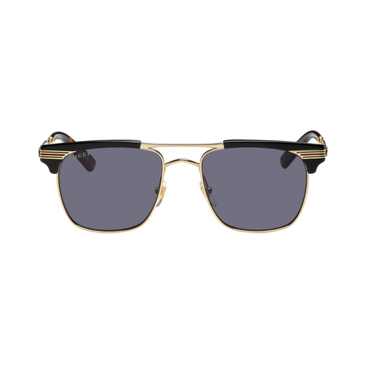 GUCCI Black & Gold 52 Sunglasses