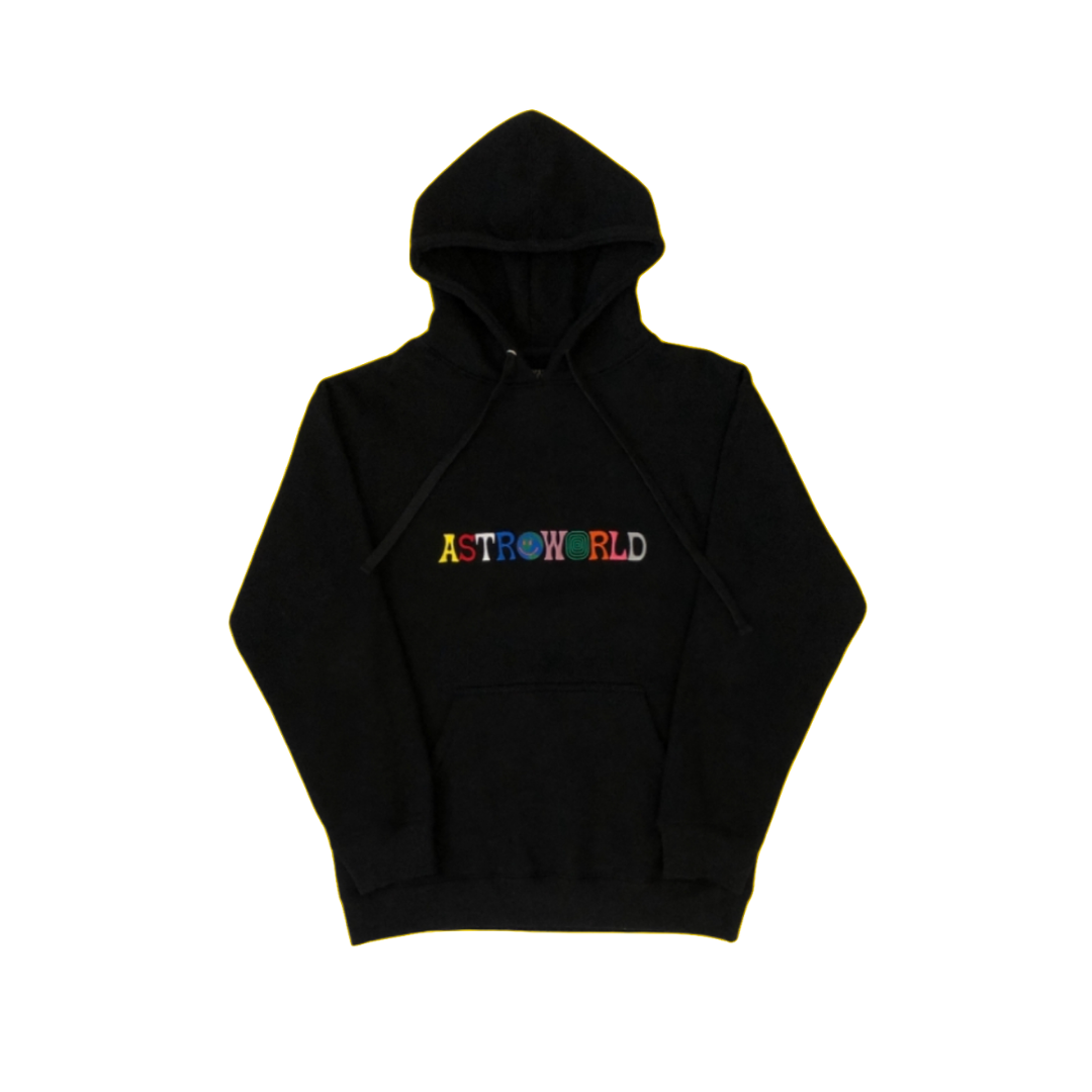 Sweat à capuche Travis Scott Astroworld Logo - Noir