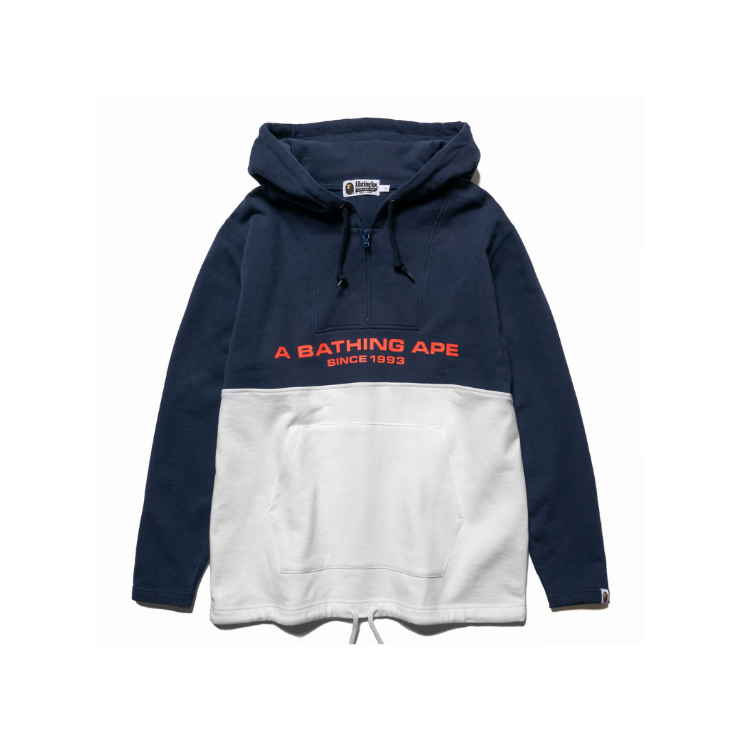 A Bathing Ape - Sweat à capuche large à demi-fermeture éclair