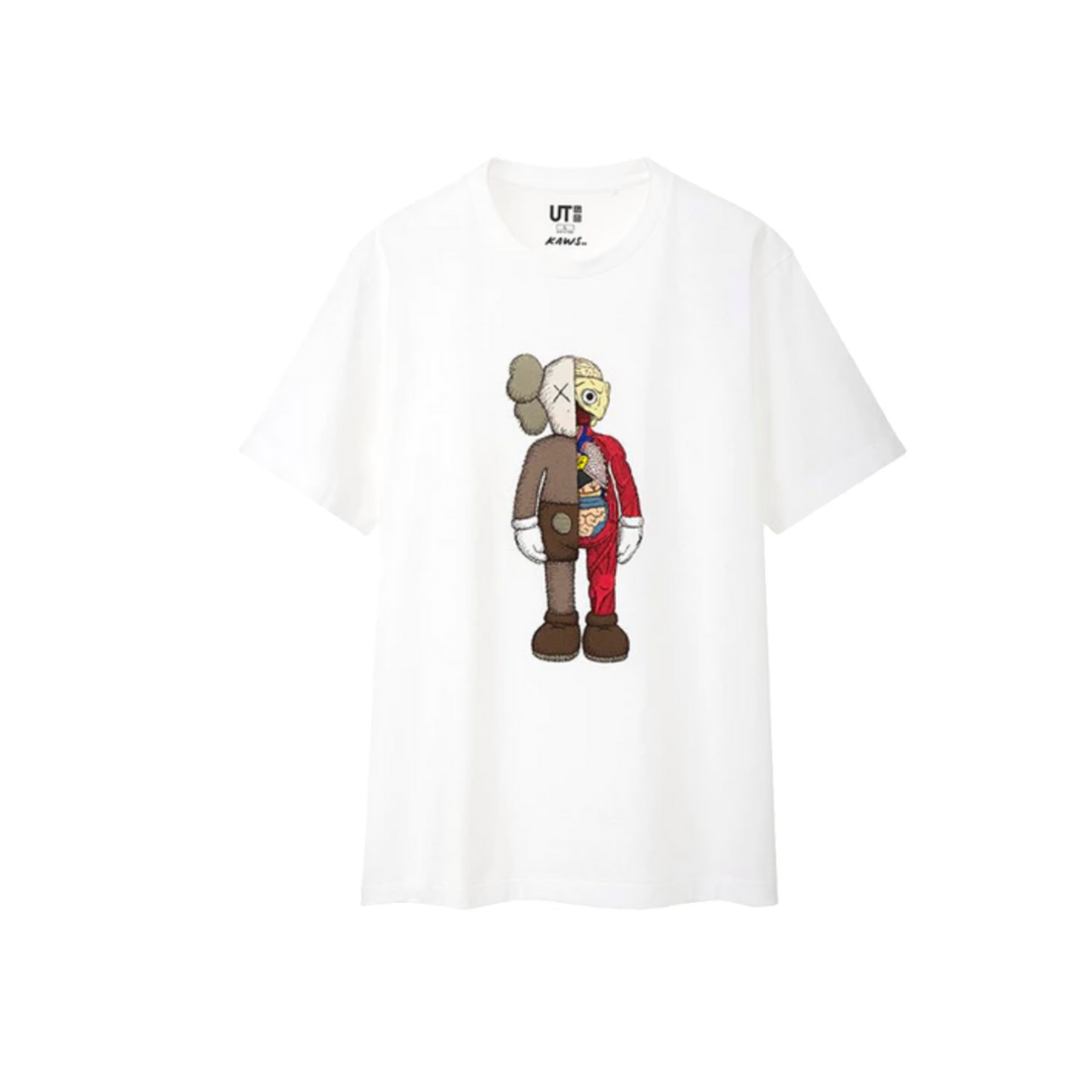 T-shirt écorché KAWS x Uniqlo - Blanc