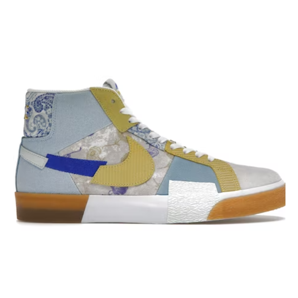 Nike SB Zooom Blazer Mid Edge Floral Paisley Boarder Blue