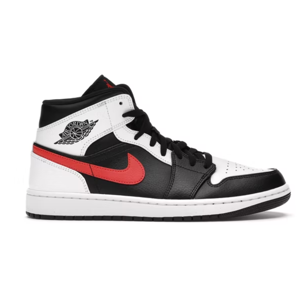 Jordan 1 Mid Black Chile Red White