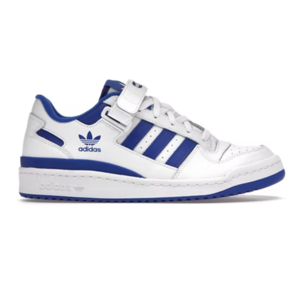 adidas Forum Low Blanche Bleu Royal