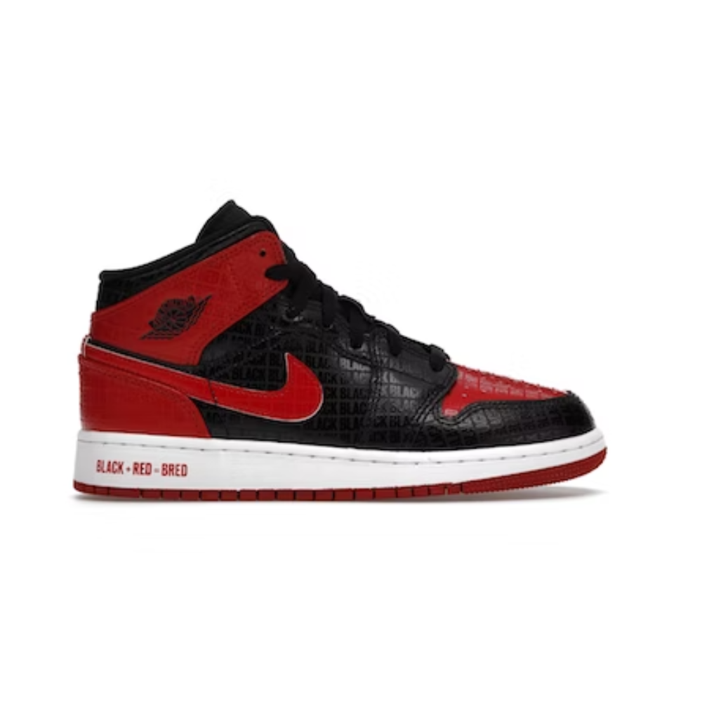 Jordan 1 Mid Bred Text (GS)