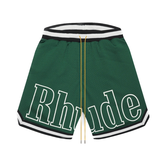 Rhude Court Logo Shorts Men's Green
