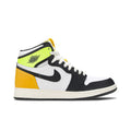 Jordan 1 Retro High White Black Volt University Gold (GS)