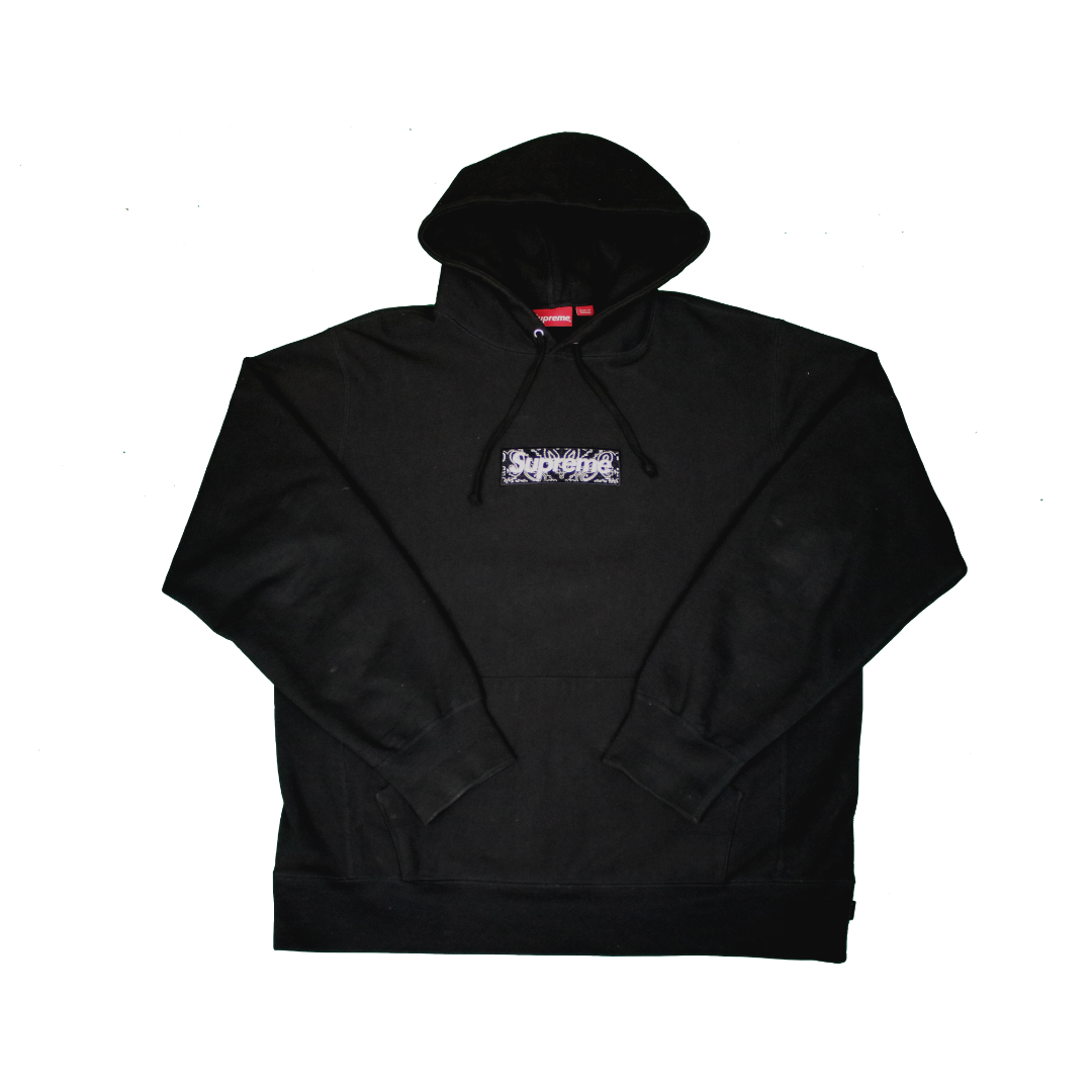 Sweat à Capuche Supreme Bandana Box Logo - Noir