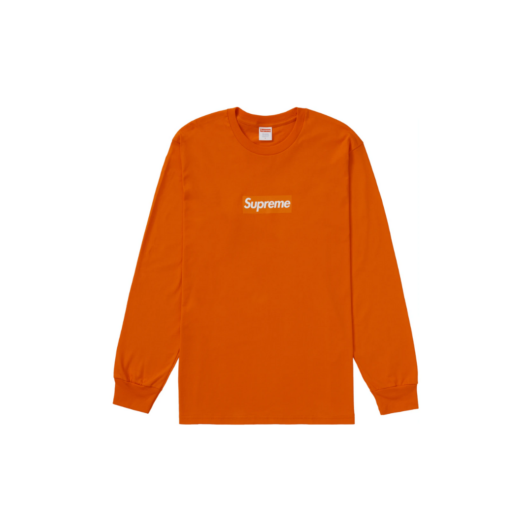 T-shirt manches longues Supreme Box Logo - Orange