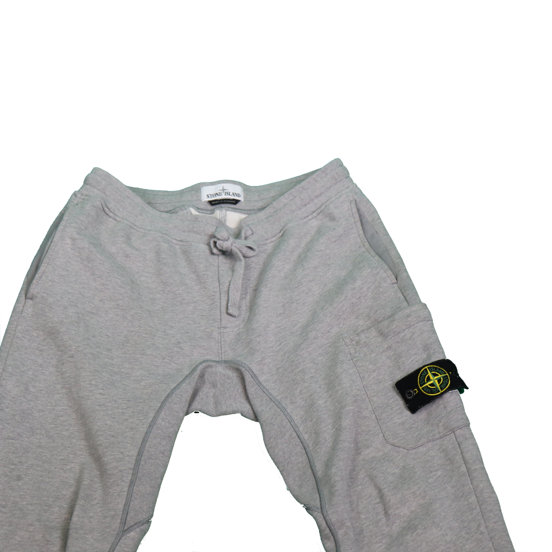 STONE ISLAND Garment Dyed Slim Sweatpants - Grey