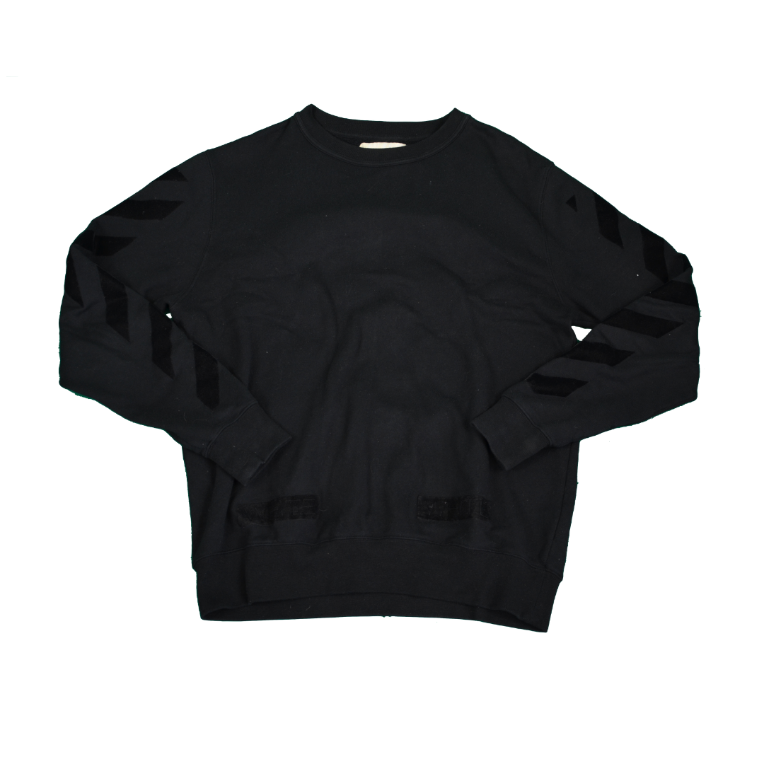 OFF-WHITE Black Arrow Suede Sweatshirt