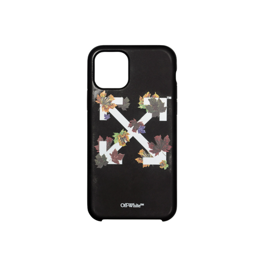 Coque Off-White Leaves Noir - Iphone 11 Pro 