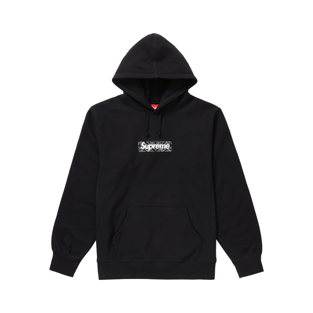 Supreme Bandana Box Logo Hooded Sweatshirt - Black