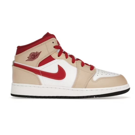 Jordan 1 Mid Light Curry Cardinal (GS)