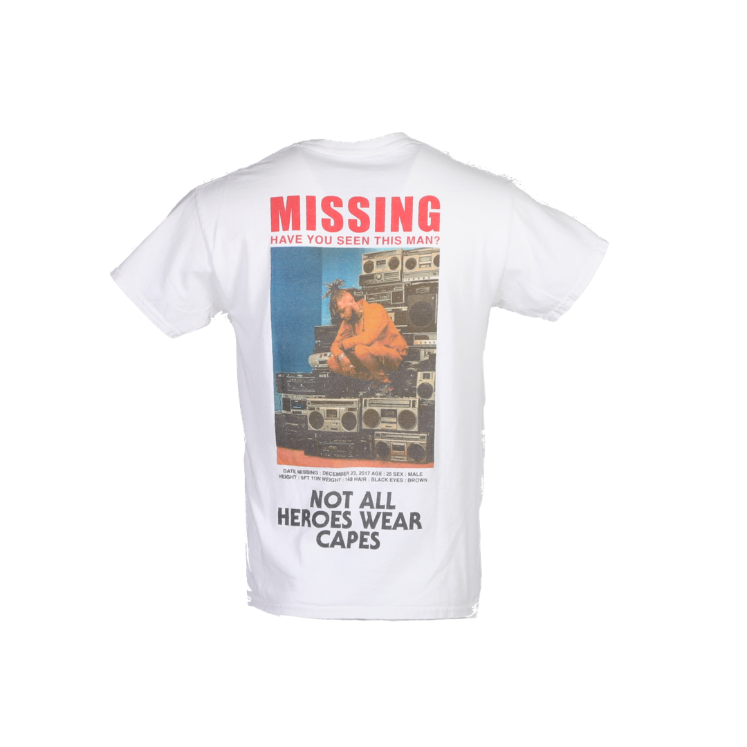 Metro Boomin Not All Heroes Wear Capes Missing Tee - White
