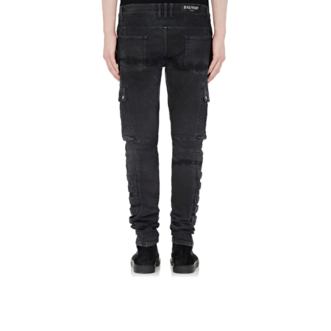 29/30 - Jean biker slim cargo Balmain SS18