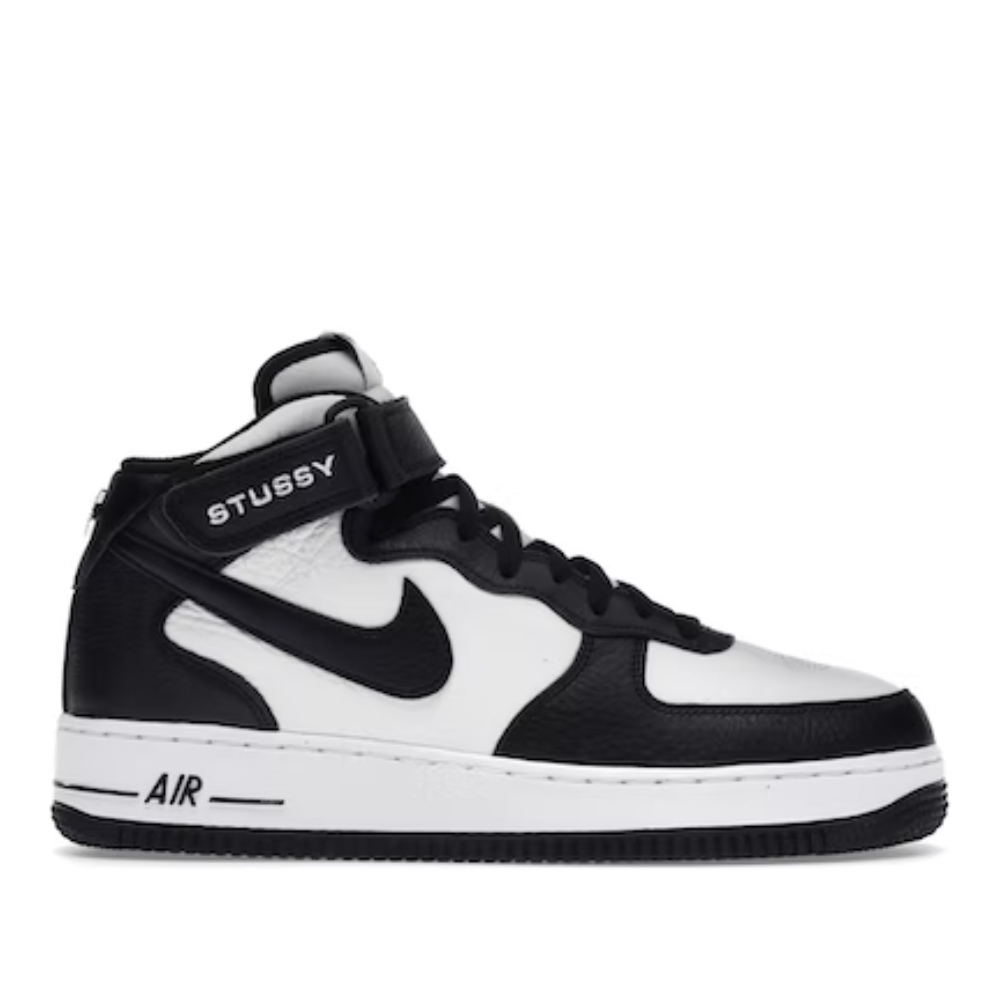 Nike Air Force 1 Mid Stussy Light Bone Black