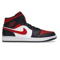 Jordan 1 Mid White Black Red (2022)