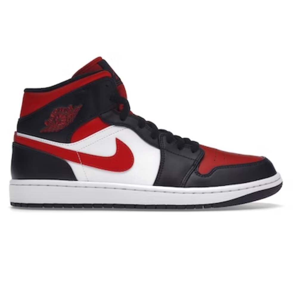 Jordan 1 Mid White Black Red (2022)