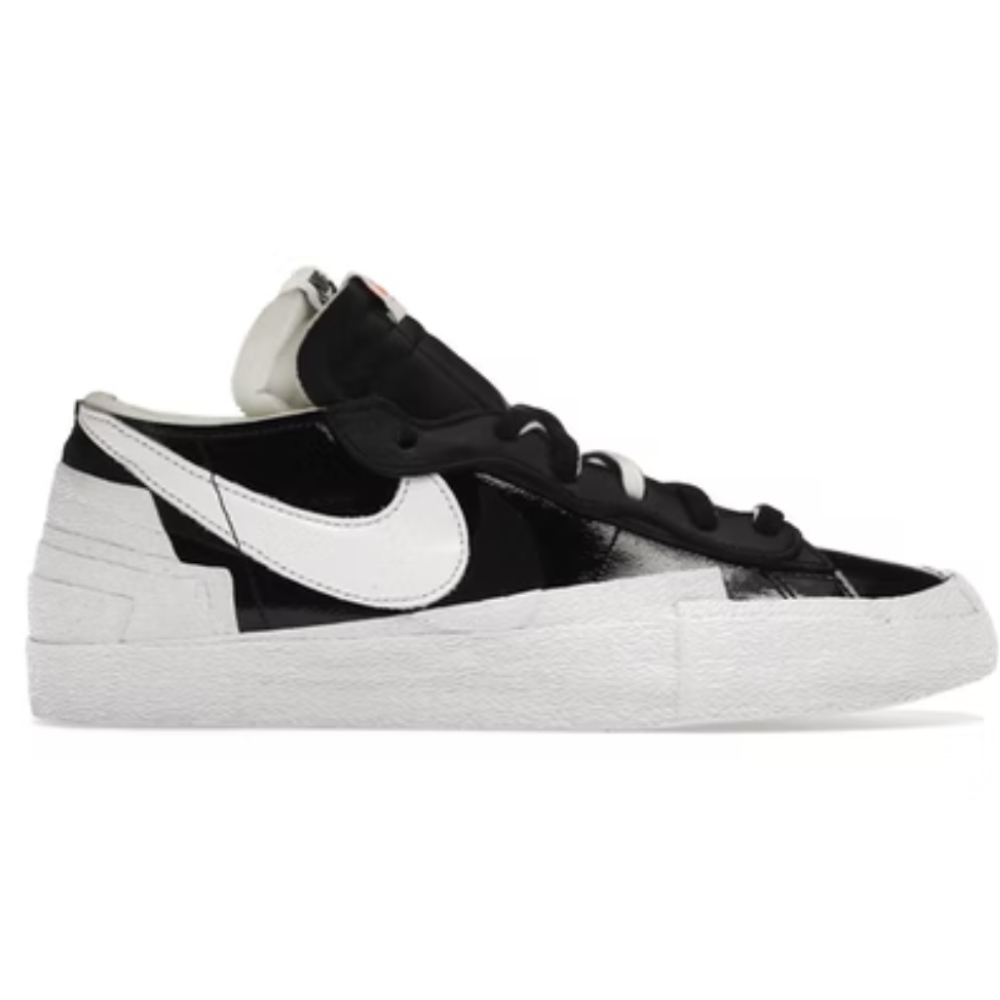 Nike Blazer Low Sacai Cuir Verni Noir 