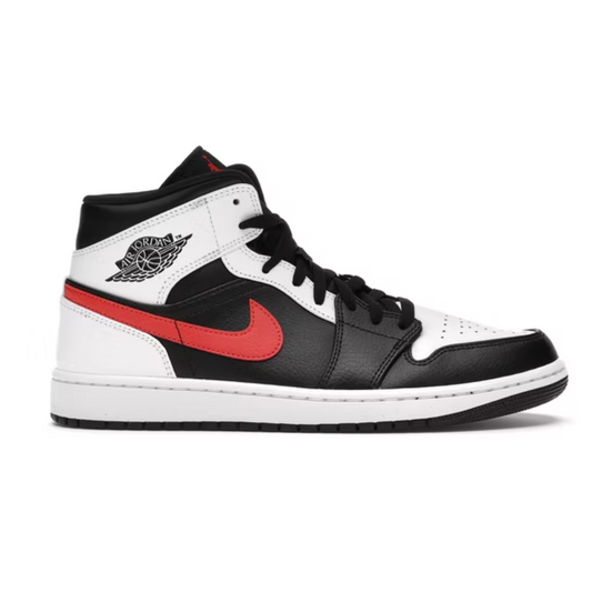 Jordan 1 Mid Noir Chili Rouge Blanc