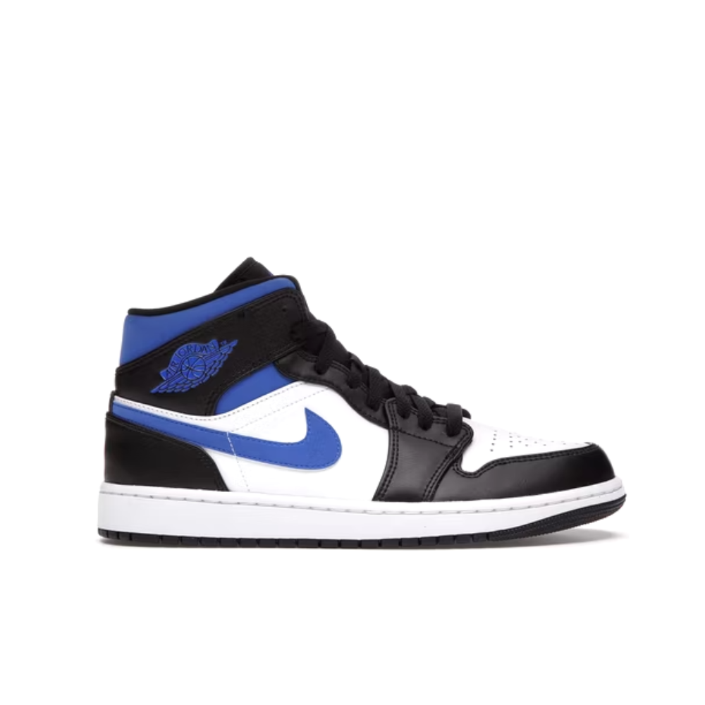 Jordan 1 Mid Blanc Noir Bleu Racer