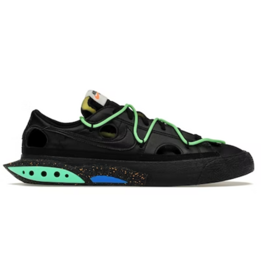 Nike Blazer Low Off-White Noir Electro Vert