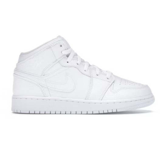 Jordan 1 Mid Triple White (GS)