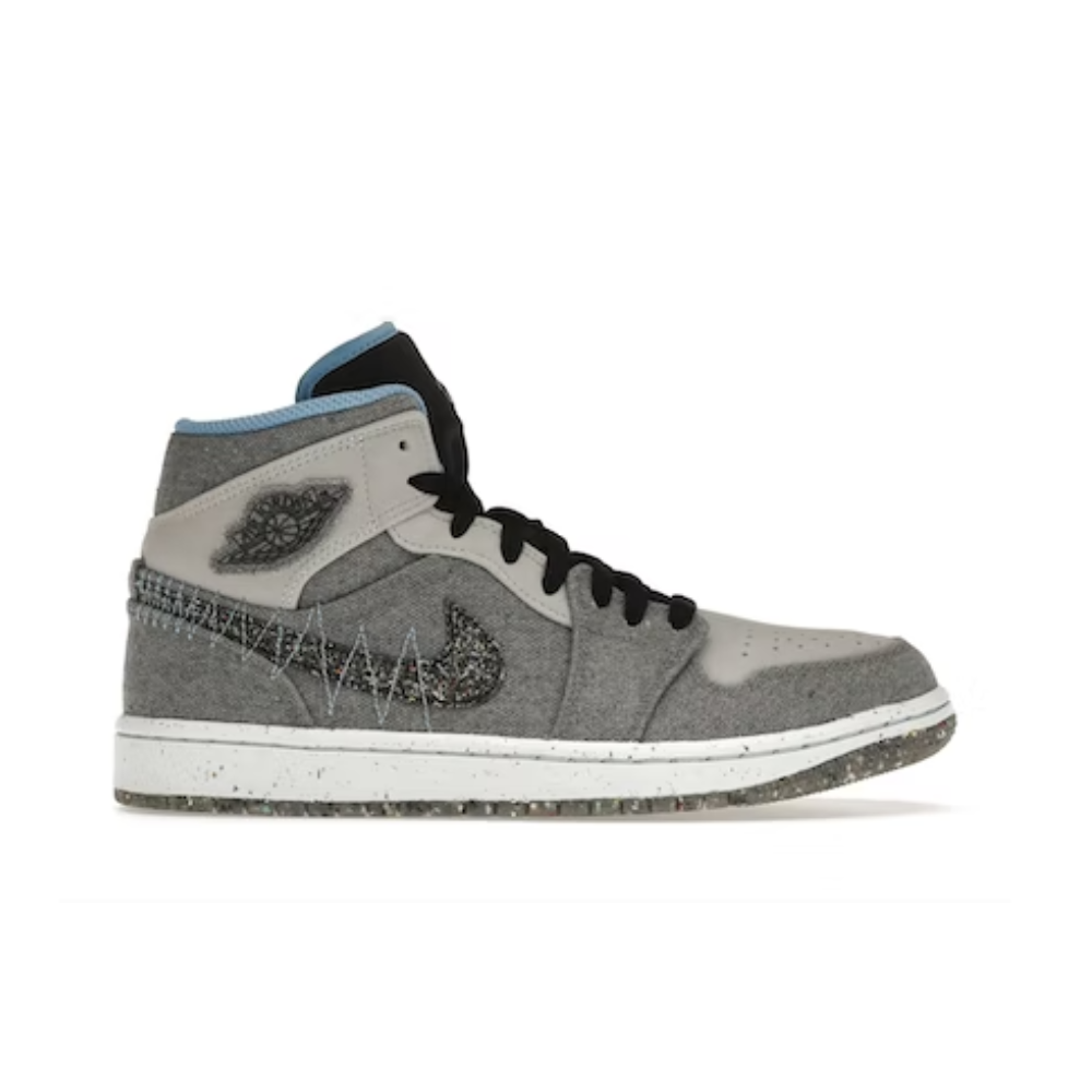 Jordan 1 Mid Crater Gris Université Bleu