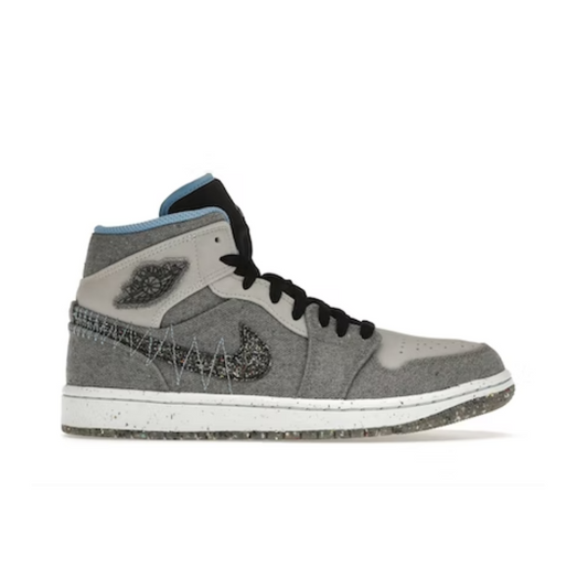 Jordan 1 Mid Crater Grey University Blue